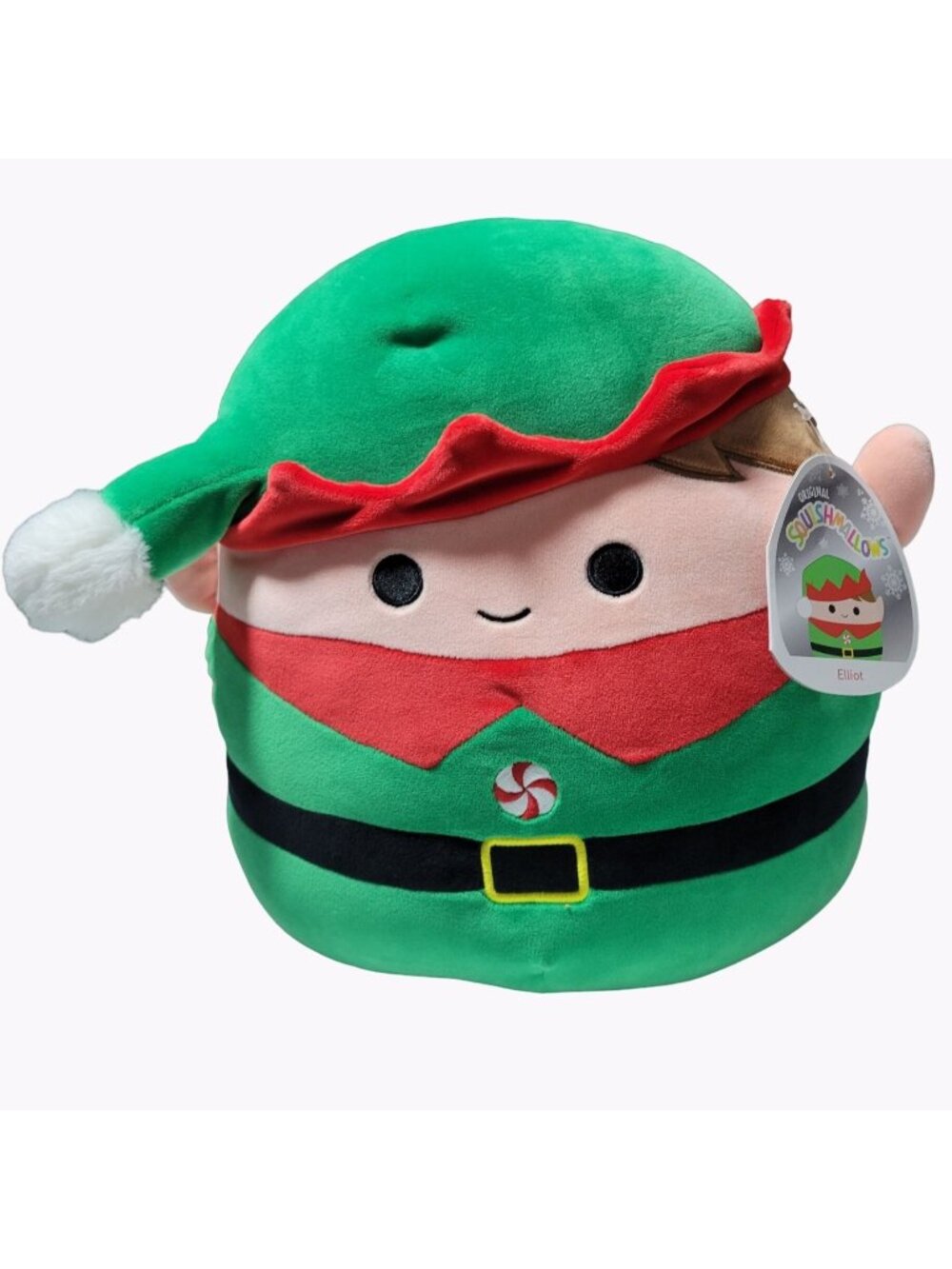 Squishmallow Elliot Christmas Elf 12 in Plush Holiday Stuffed Animal Peppermint